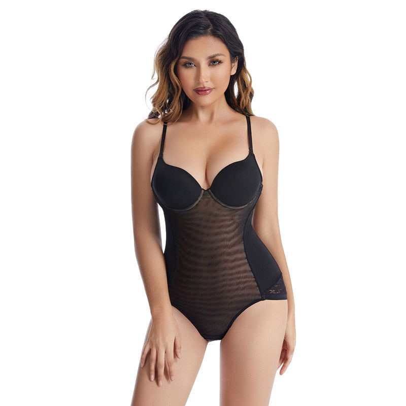One-piece shapewear with underwired bra support for a smooth, sculpted fit.