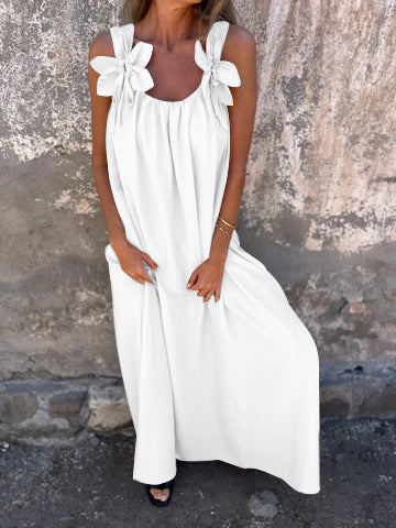 Summer Solid Color Lace Fashion Dress Women