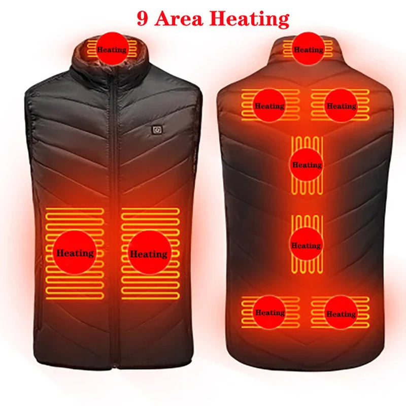 Ultimate USB Heated Vest for Men & Women - 17/13/9 Adjustable Heating Zones for Maximum Comfort