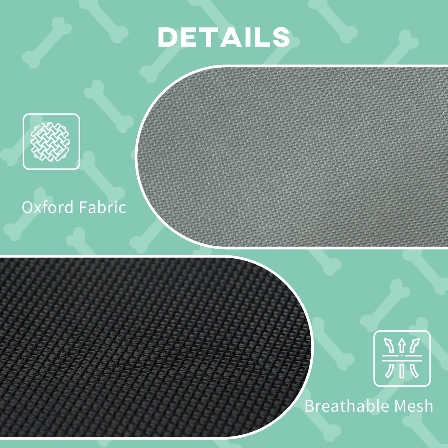 Elevated Dog Bed With Removable Canopy, Outdoor Dog Cot With UV Protection Canopy Shade, 24 Inch Pet Bed For Camping, Gray