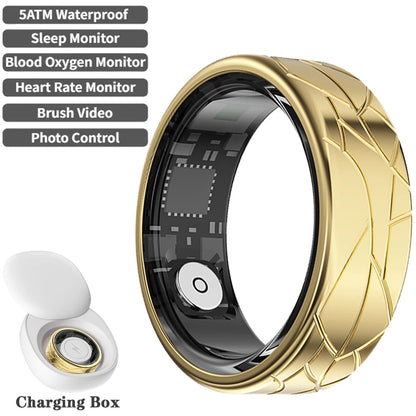 2025 Smart Health Ring - Heart Rate & Blood Oxygen Monitor, Multi-Sport Modes, IP68 & 5ATM Waterproof for Men & Women