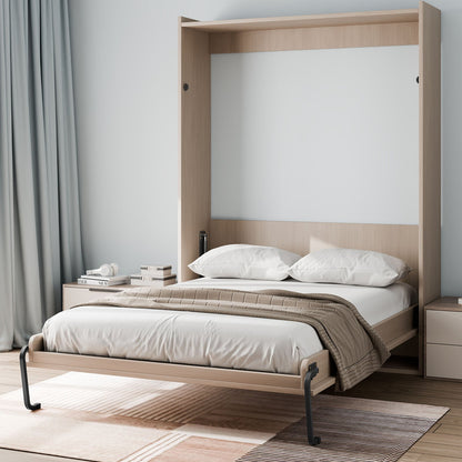 Full size vertical Murphy bed kit with deluxe DIY hardware for space-saving wall beds.