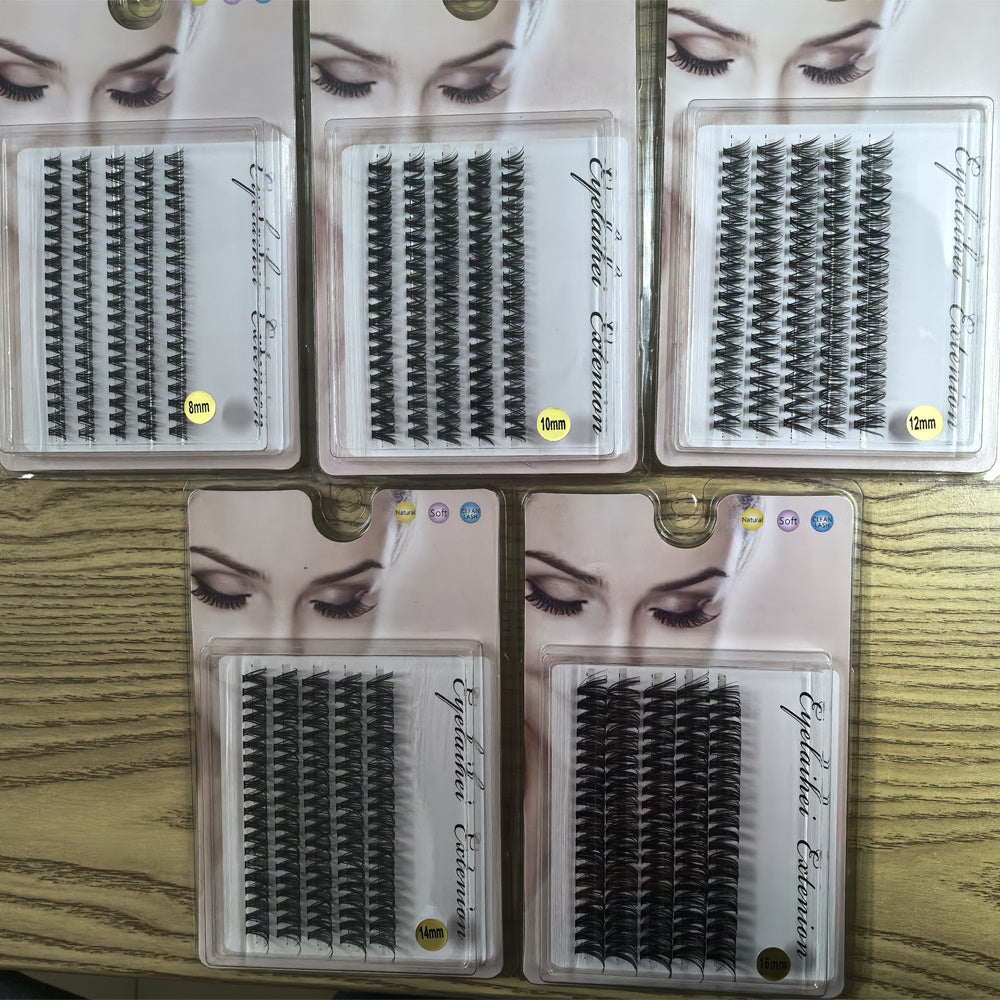 5 Rows Of 40D Clusters Of 10 0 Segmented Lashes