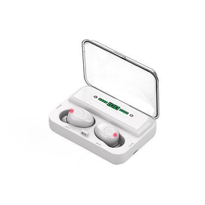 Multifunction Bluetooth Headset – Binaural Earbuds with Power Bank & Phone Stand
