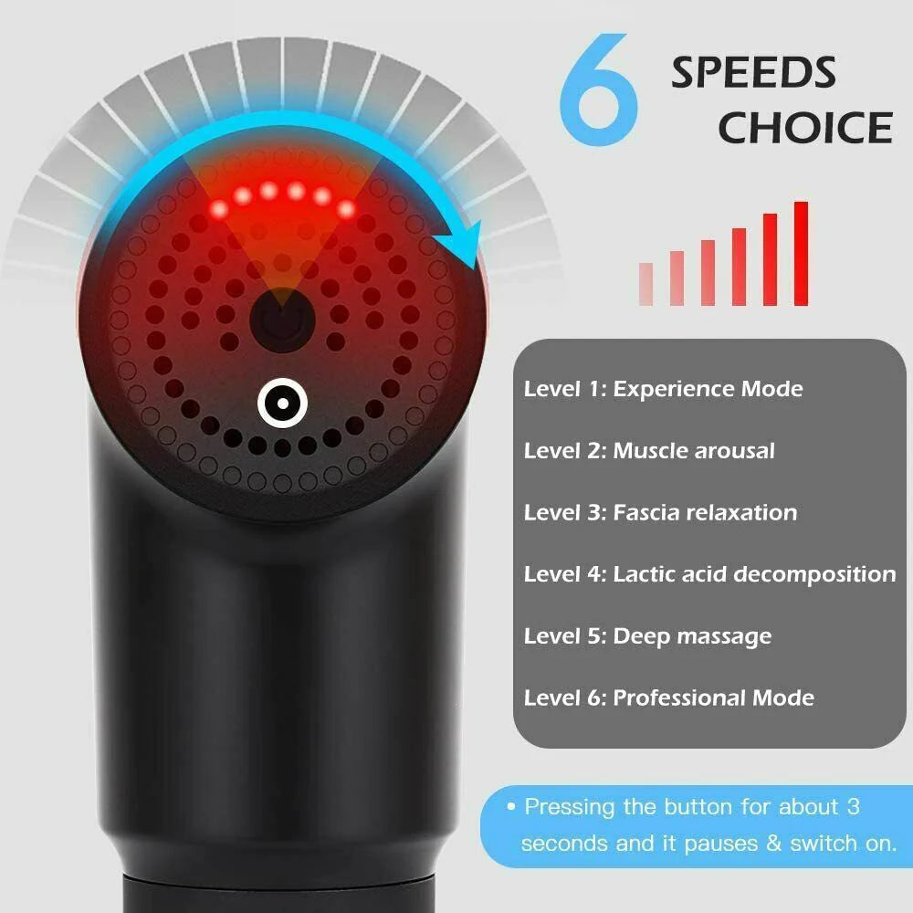 Powerful Massage Gun for Deep Tissue Relief with 4 Interchangeable Heads - Perfect for Muscle Recovery and Relaxation