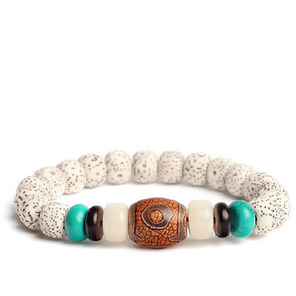 This Bodhi Seed Root Single Circle Beaded Bracelet is a timeless meditation accessory symbolizing mindfulness, peace, and spiritual growth.