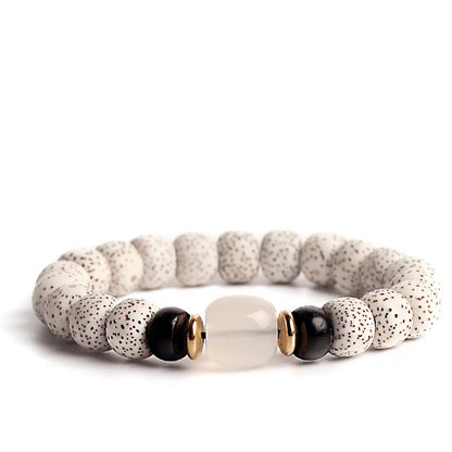 This Bodhi Seed Root Single Circle Beaded Bracelet is a timeless meditation accessory symbolizing mindfulness, peace, and spiritual growth.