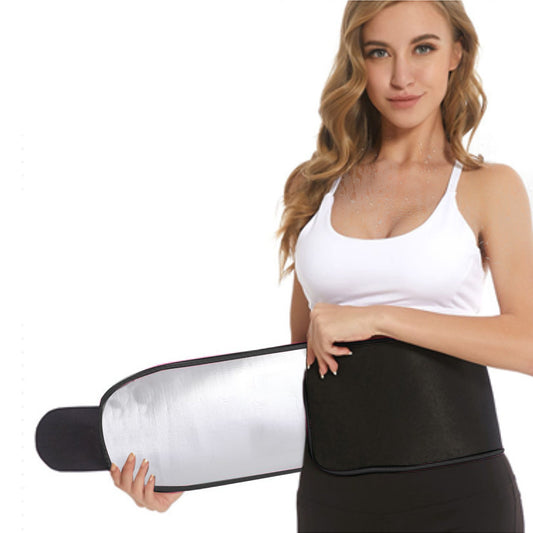 Waist trimmer sweat belt for gym workouts—adjustable support for women and men.
