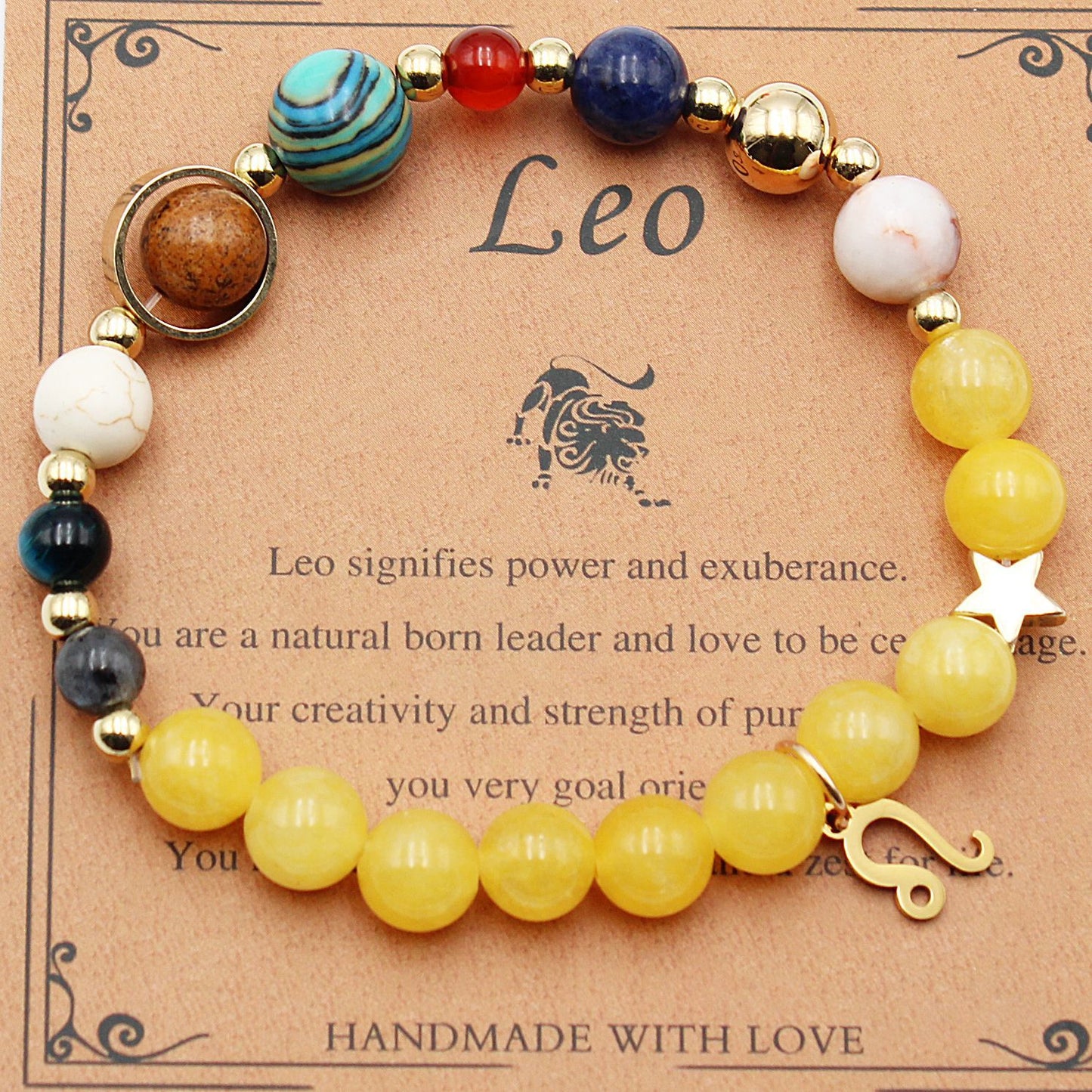 Eight Planets 12 Constellation Bracelet – Morgan Stone Beaded Zodiac Astrology Jewelry Gift