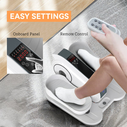 Under Desk Elliptical Machine, Ellipse Leg Exerciser for Adults and Seniors with LCD Monitor, Remote Control, and 10 Speeds
