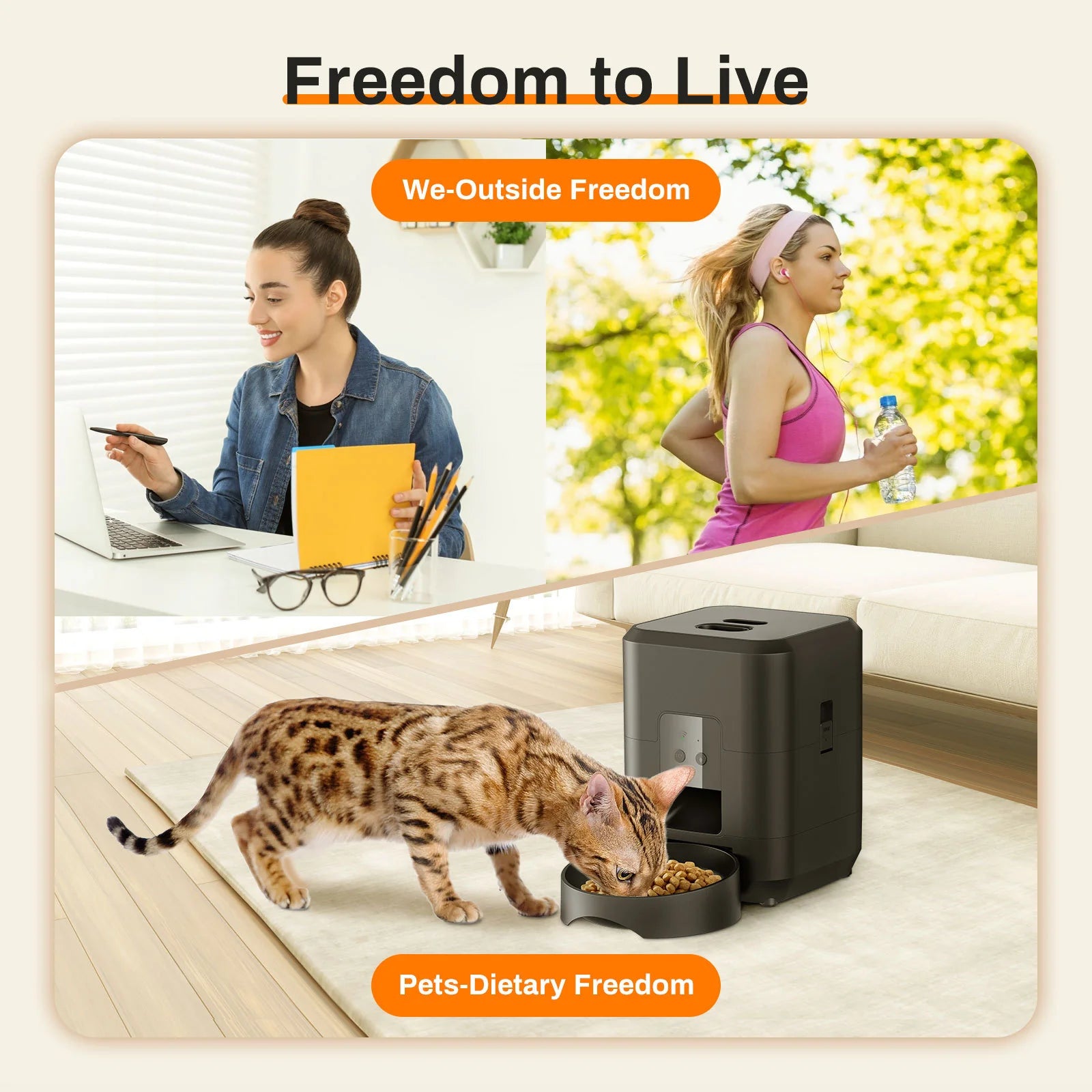 Revolutionize Your Pet's Feeding Routine with the HEYBO Smart Pet Feeder - Automatic 2L Capacity for Cats and Small Dogs