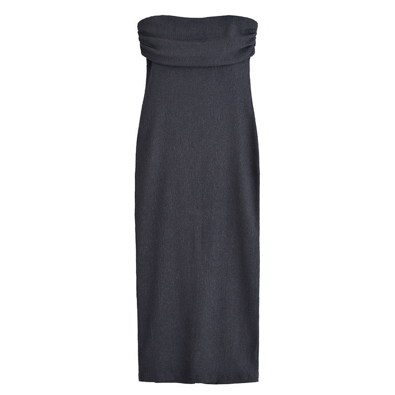 Tube Top Off-the-shoulder Midi Skirt Dress