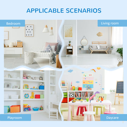 Toy storage unit with 4 removable bins—perfect for organizing kids’ rooms and playrooms.