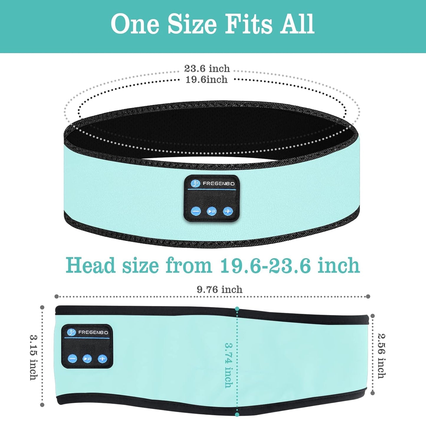 Sleep Headphones Headband – Wireless Bluetooth Music Headband with Ultra-Thin HD Speakers, Super Comfortable for Side Sleepers, Running, Yoga & Meditation