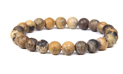 Black gallstone and tiger eye energy bracelet for men—bold style and balanced strength.