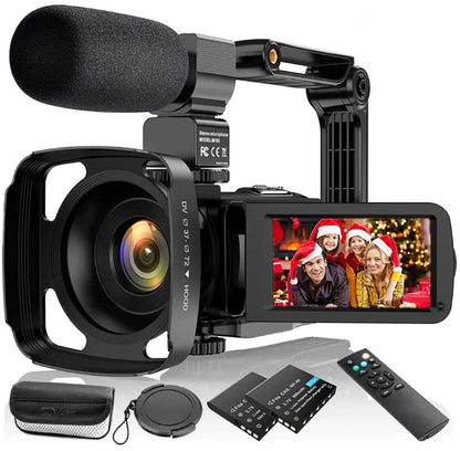 2.7K Video Camera Camcorder for YouTube Vlogging - Digital Camera with IPS Display, 36MP Resolution, and 16X Digital Zoom