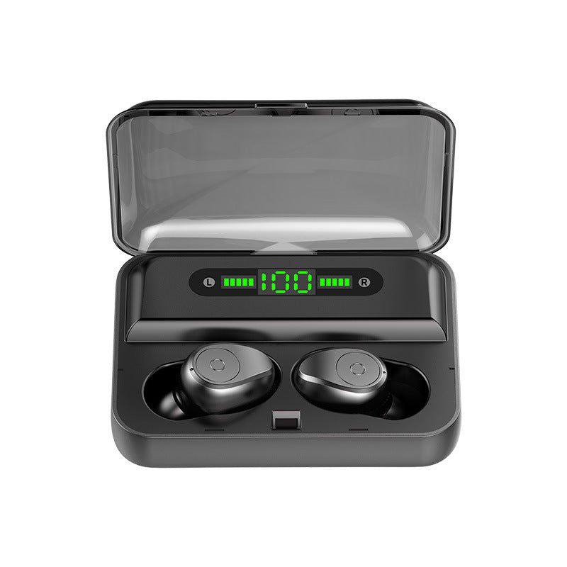 Multifunction Bluetooth Headset – Binaural Earbuds with Power Bank & Phone Stand