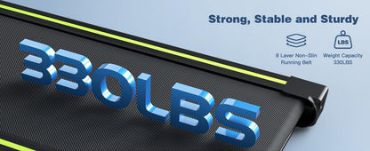 This portable folding treadmill features a silent motor, dual shock absorption, and a 330 lb weight capacity—perfect for home workouts without noise