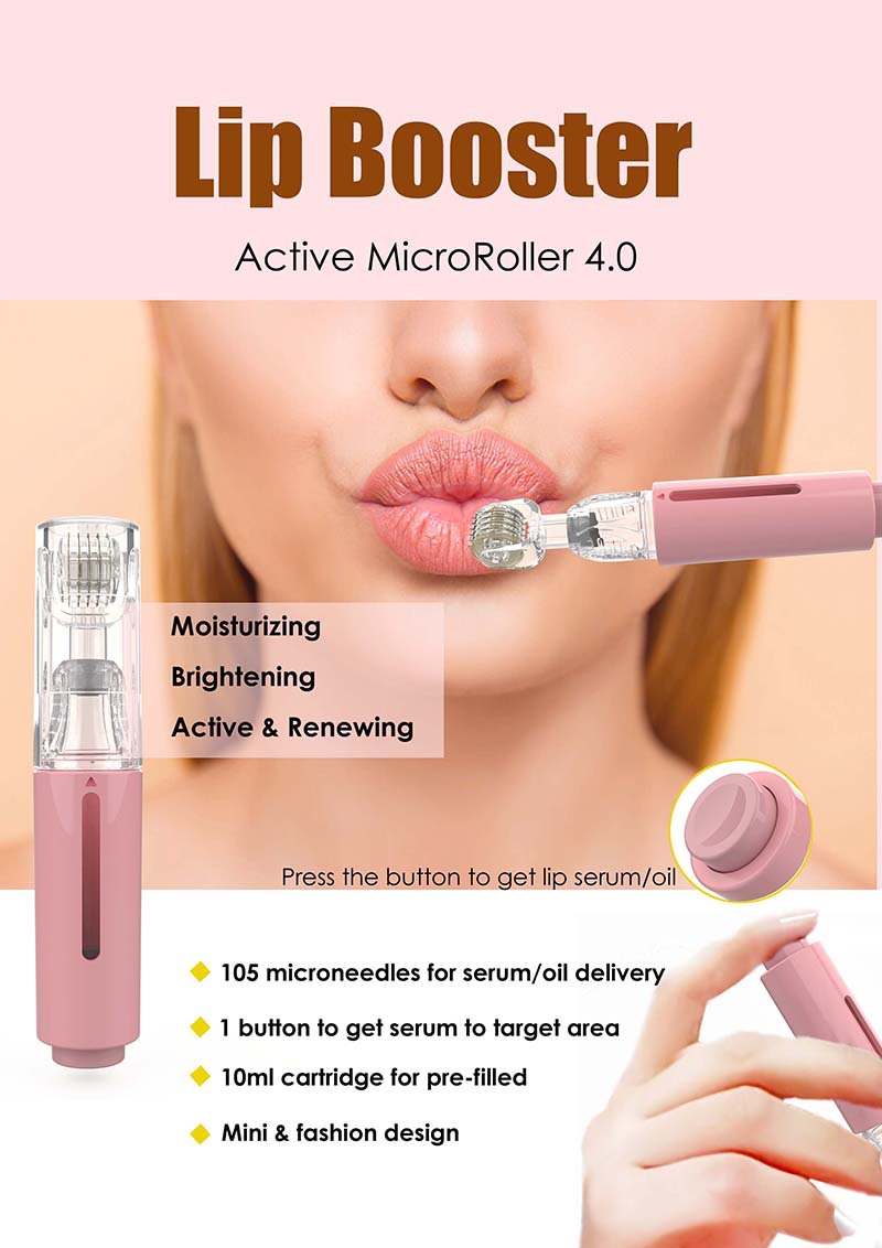 Lip Care Roller – Portable Manual Microneedling Tool for Serum Absorption (Mini & Fashion Design)