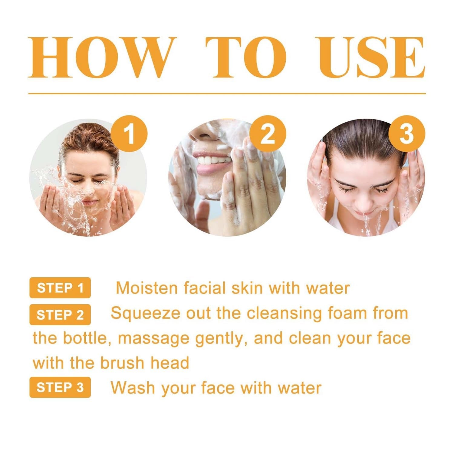 Turmeric Facial Cleanser with Soft Brush – Deep Foaming Face Wash for Brightening, Acne Control & Glowing Skin (100ml)