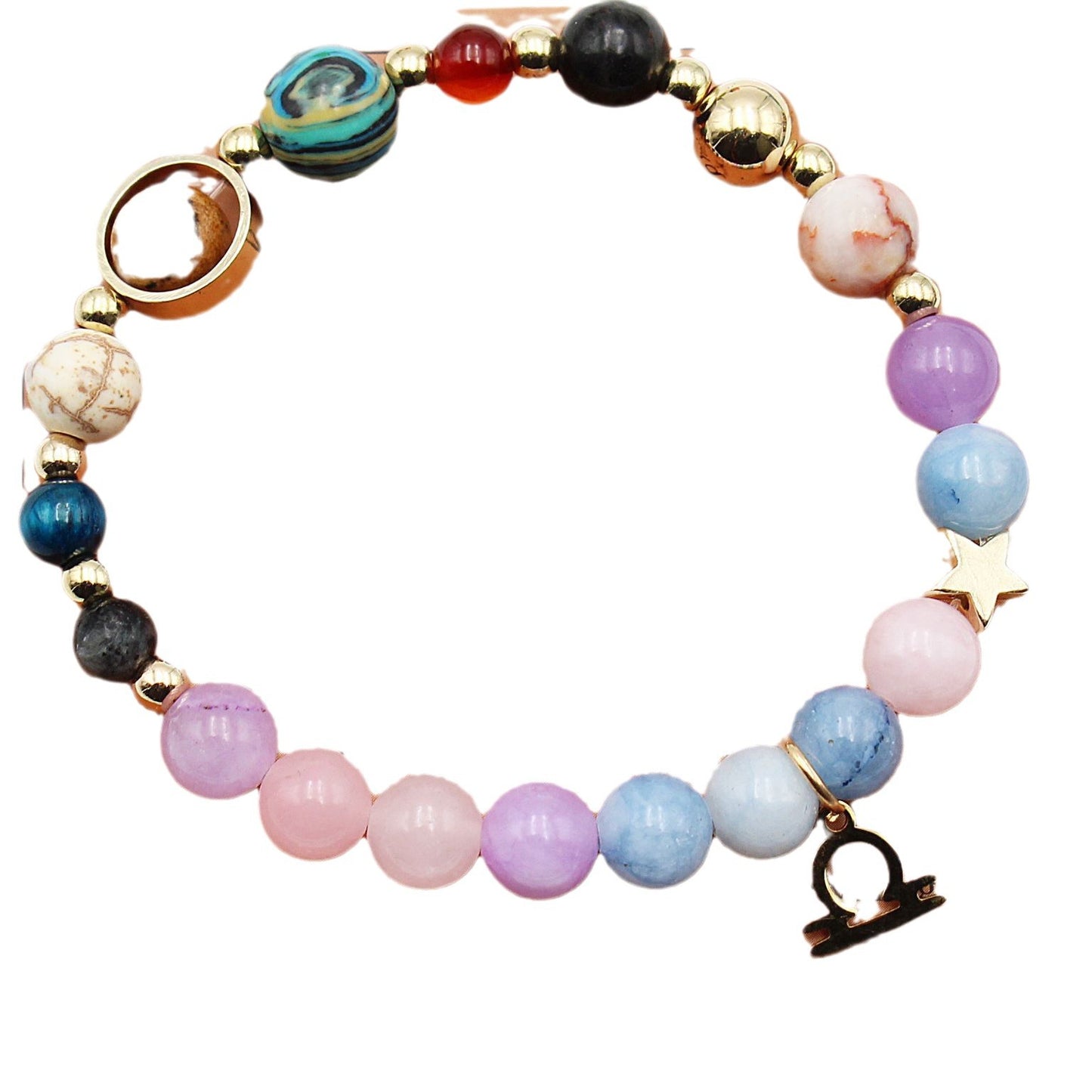 Eight Planets 12 Constellation Bracelet – Morgan Stone Beaded Zodiac Astrology Jewelry Gift