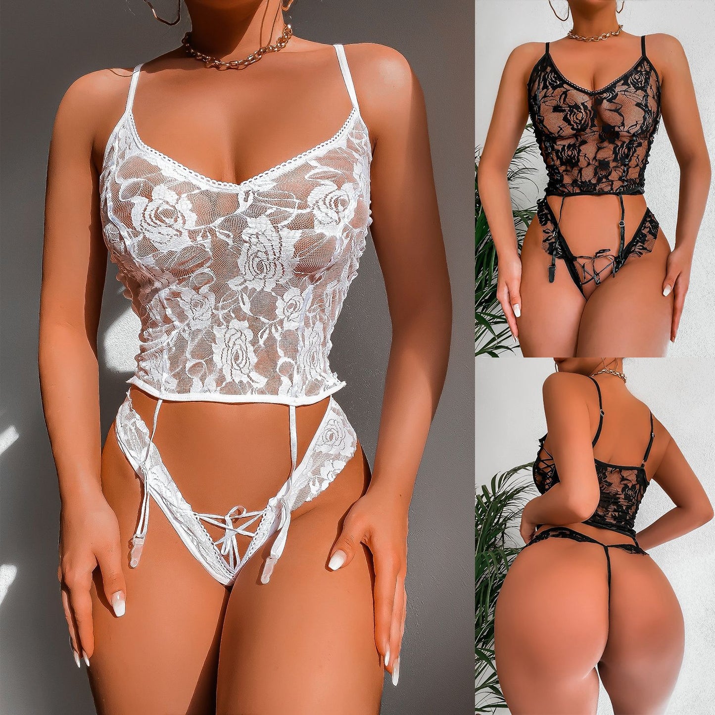 Women's Two Piece Lace Shapewear Suit