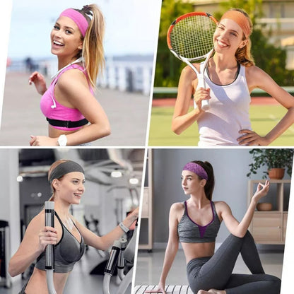 5-pack Yoga Sports fitness headbands that absorb sweat, stay secure, and keep you comfortable.