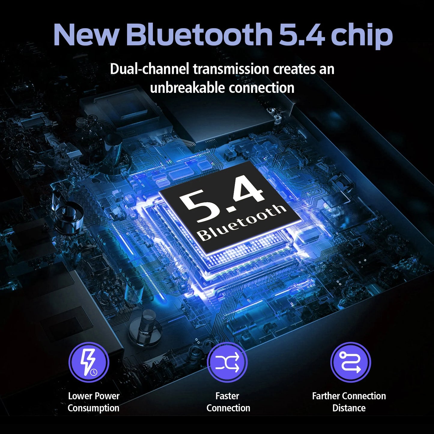 VEATOOL True Wireless Bluetooth Earbuds - 65H Playback, IPX7 Waterproof, Wireless Charging Case, In-Ear with Mic for TV, Smartphone, Computer & Laptop