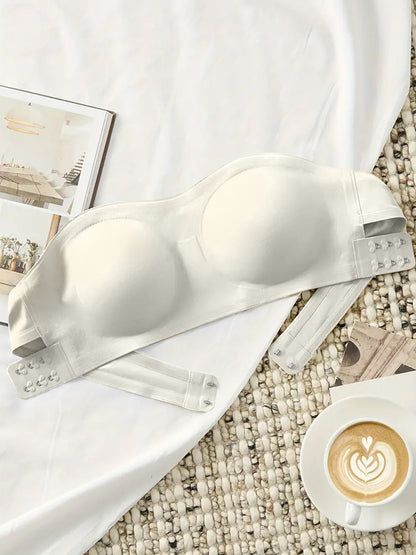 3PCS Strapless Bras For Women - Non-Slip Wireless Seamless Bras Push Up & Side Fat Control For Everyday.
