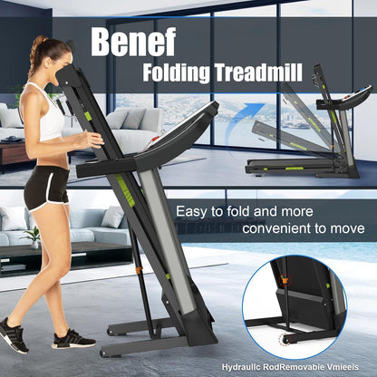 This portable folding treadmill features a silent motor, dual shock absorption, and a 330 lb weight capacity—perfect for home workouts without noise