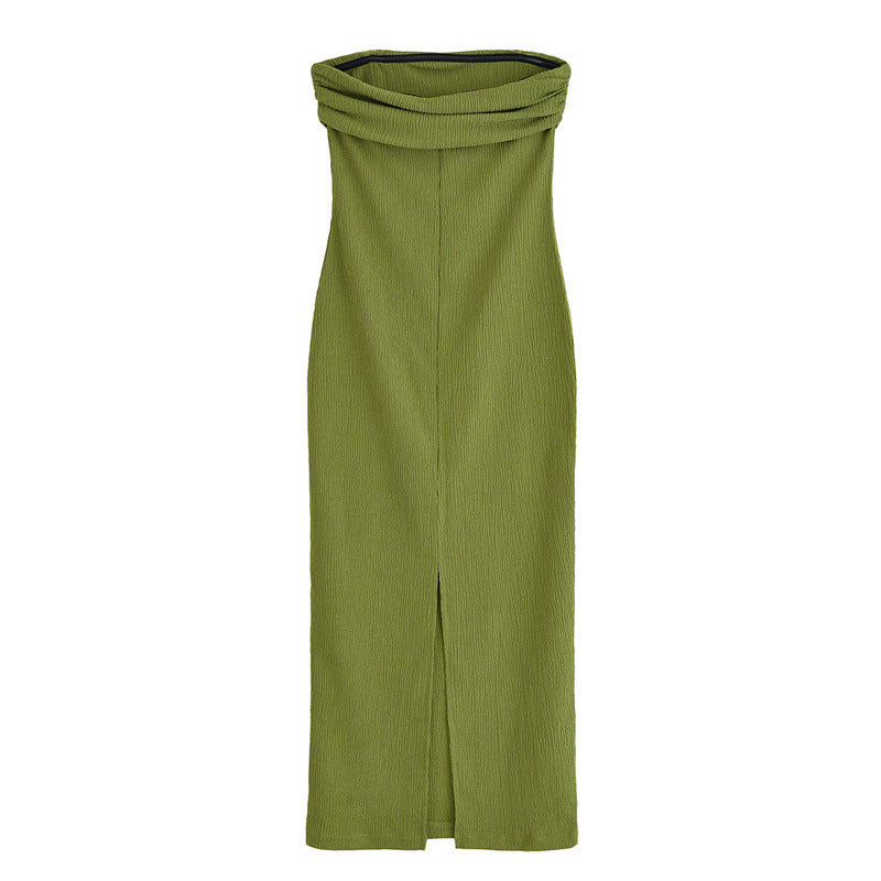 Tube Top Off-the-shoulder Midi Skirt Dress