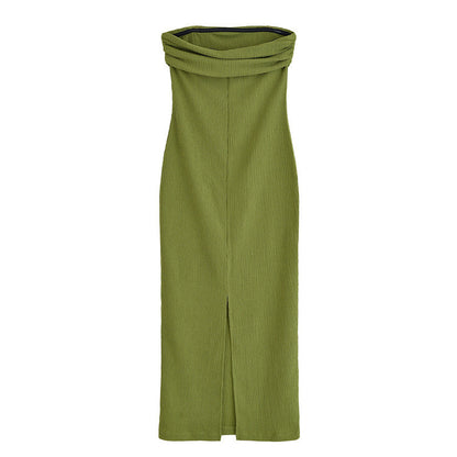 Tube Top Off-the-shoulder Midi Skirt Dress