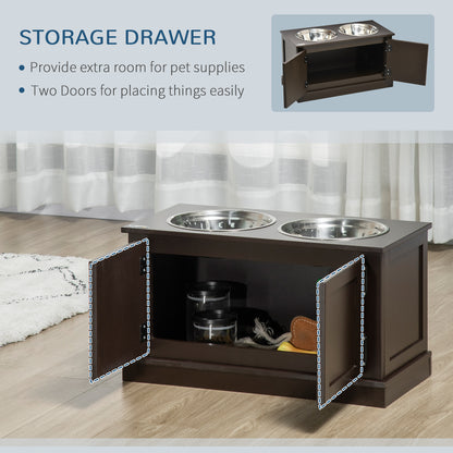 Elevated dog bowls with storage for healthier feeding and clutter-free pet spaces.