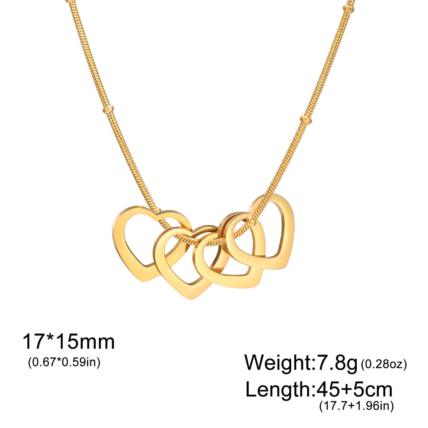 Simple Heart-shaped Light Plate Necklace