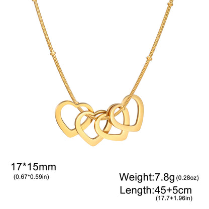 Simple Heart-shaped Light Plate Necklace
