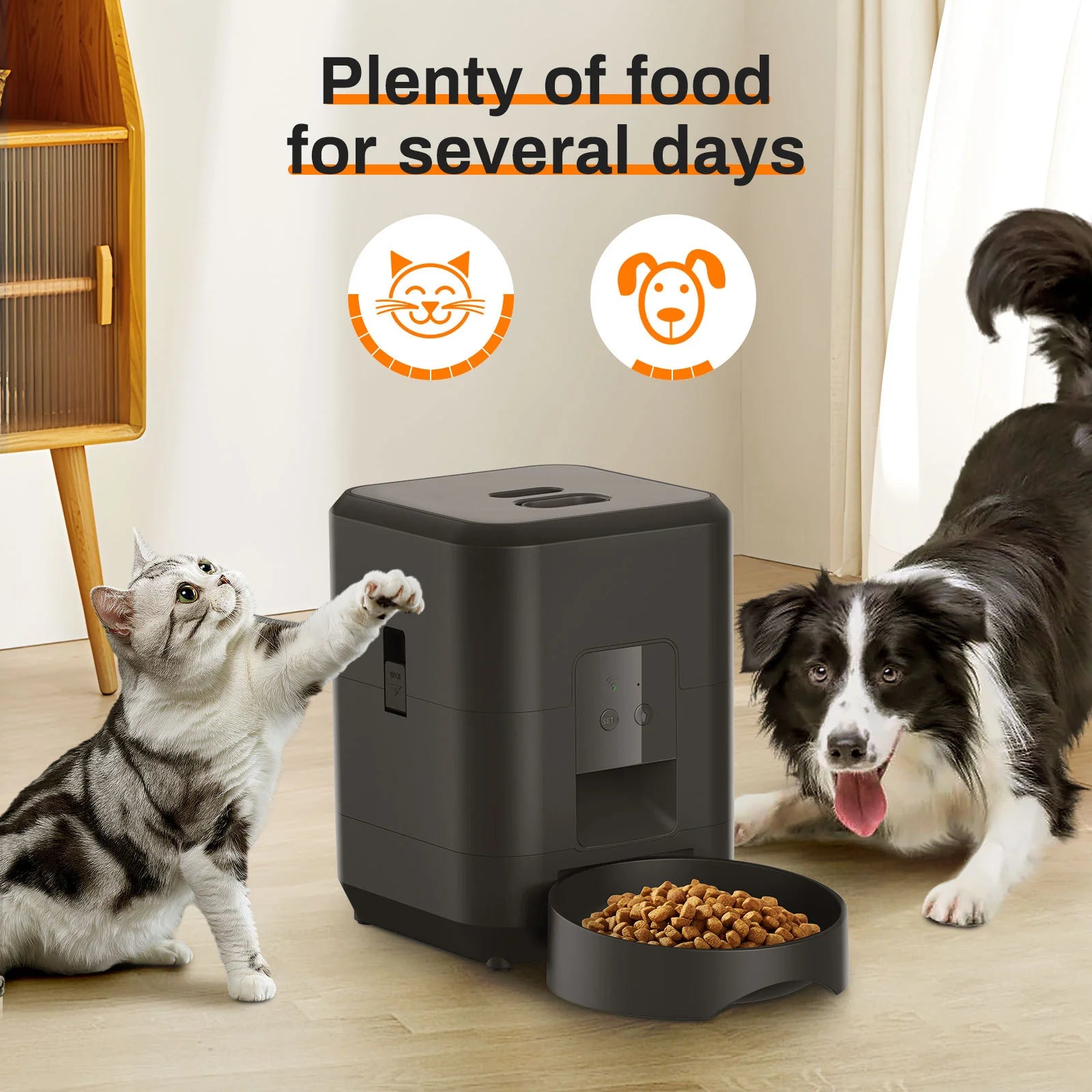 Revolutionize Your Pet's Feeding Routine with the HEYBO Smart Pet Feeder - Automatic 2L Capacity for Cats and Small Dogs