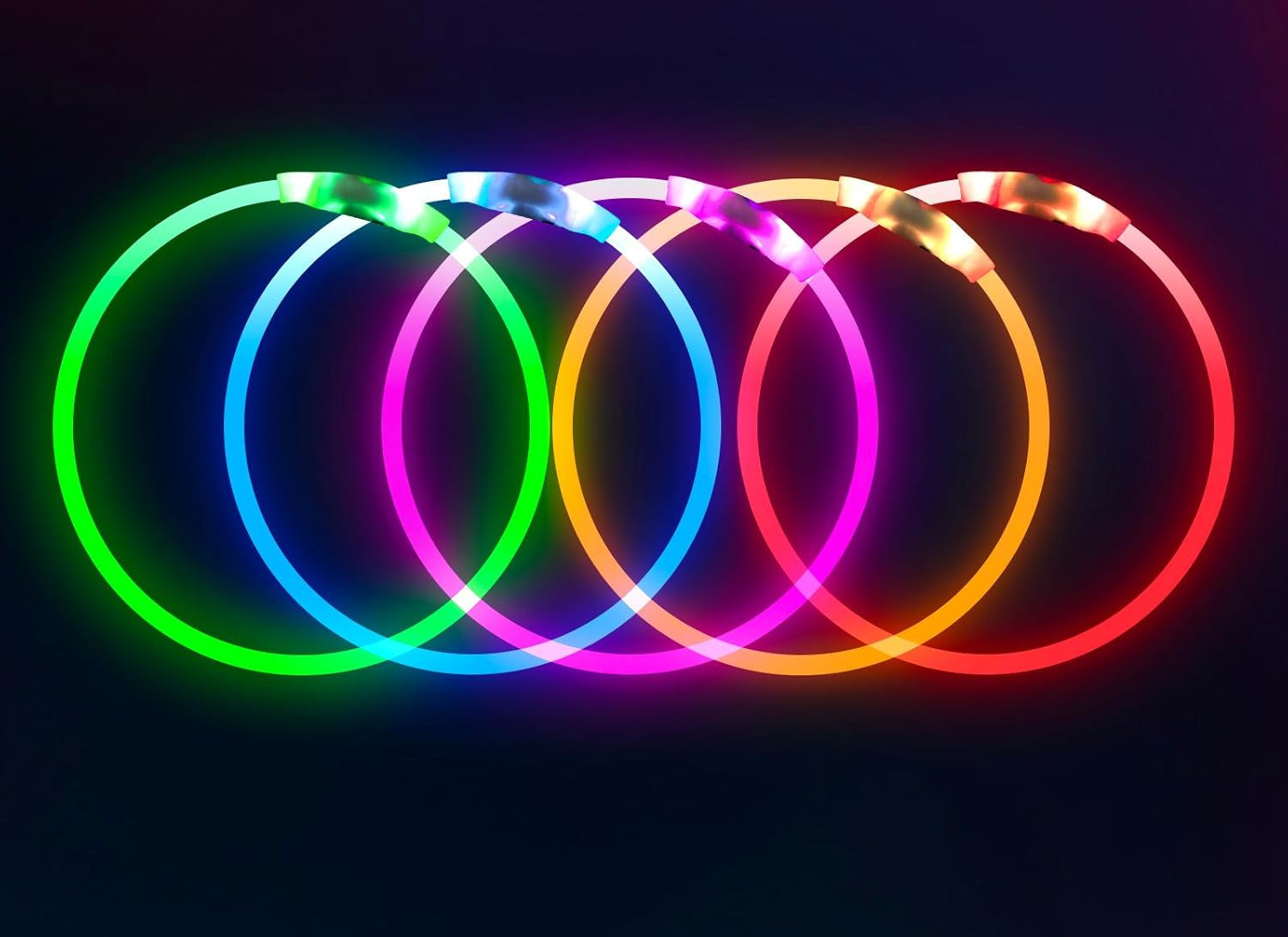 Light up Dog Collar,  USB Rechargeable Flash Dog Necklace Light, Pet Safety Collar Makes Your Beloved Dogs Be Seen at Night for Small Medium Large Dogs(Blue)