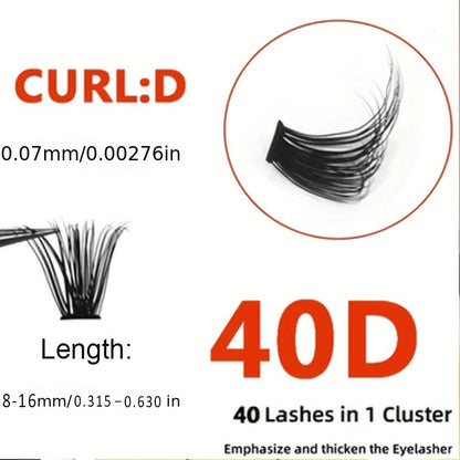 Segmented Lashes 5 Rows Of 40D Clusters Of 10