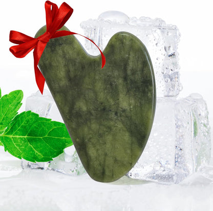 Revitalize Your Skin with Gua Sha Facial Tools - Jade Spa Kit for Puffiness Reduction & Jawline Sculpting