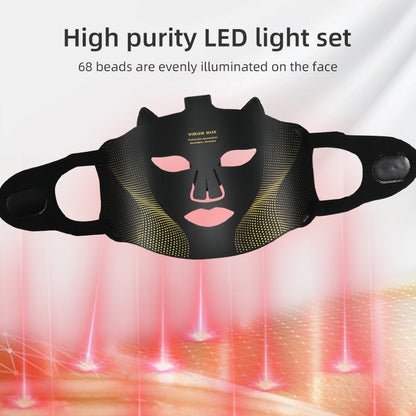 LED face mask, photon rejuvenation mask, red, blue light therapy, silicone beauty device, home facial care, skincare tools, beauty tech, self care