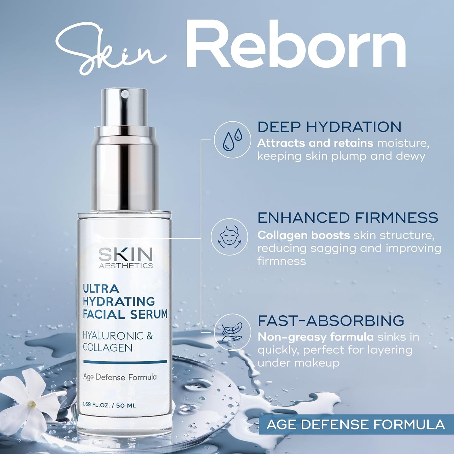 Revitalize Your Skin: Hyaluronic Acid & Collagen Serum - Anti-Aging, Ultra Hydrating, Fine Lines & Acne Scar Solution - Dermatologist Tested, Clean Korean Skincare