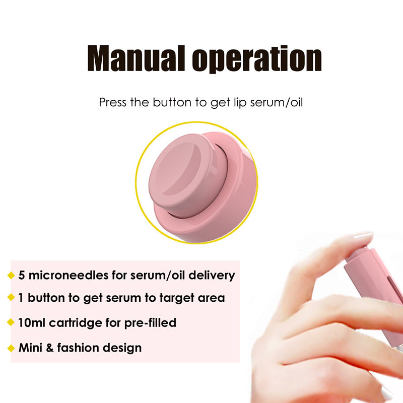 Lip Care Roller – Portable Manual Microneedling Tool for Serum Absorption (Mini & Fashion Design)