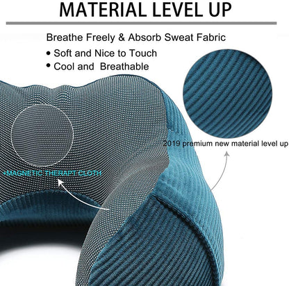 Ultimate Memory Foam Neck Pillow - 360-Degree Head Support for Travel & Home - Lightweight & Comfortable with Storage Bag - Perfect for Airplane, Car, Train, and Bus (Blue)