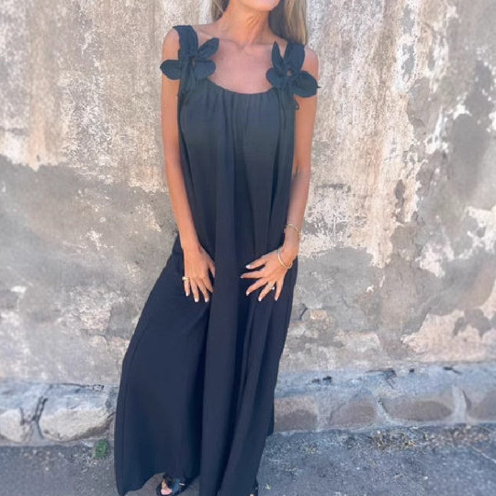 Summer Solid Color Lace Fashion Dress Women