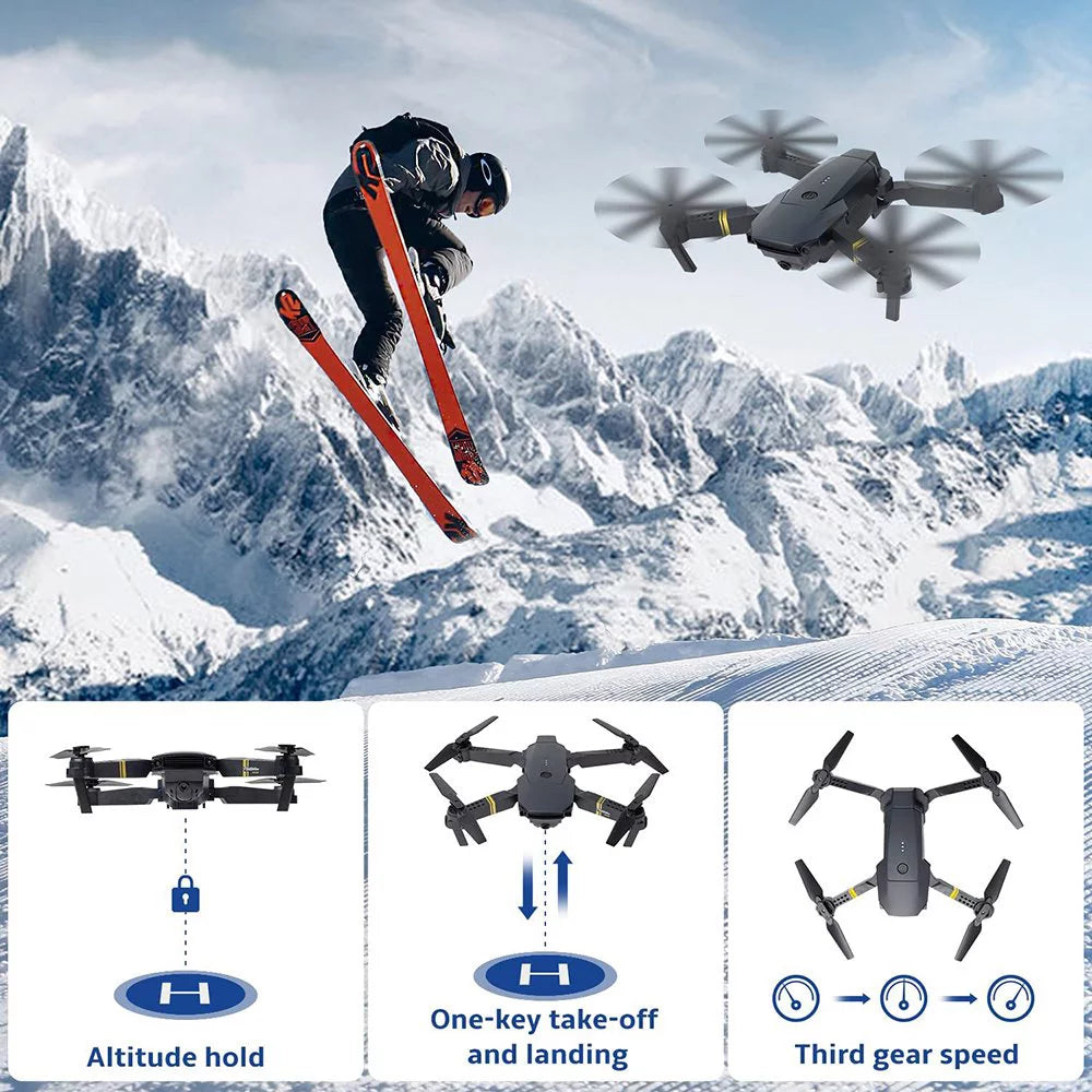 4K Camera Drone for Adults - Foldable Mini Quadcopter with Wifi FPV, Multiple Flight Modes, 3D Flip & One Key Start - Perfect Gift for Kids & Beginners!