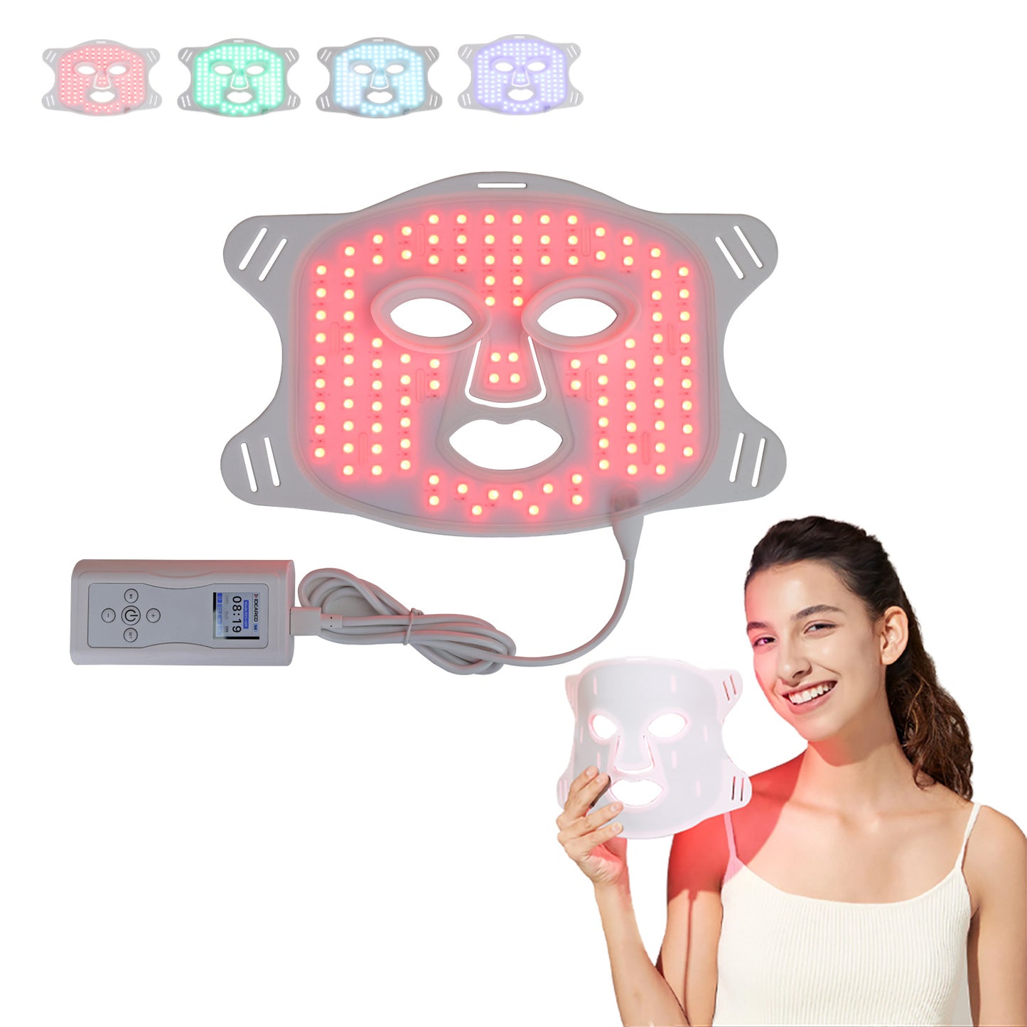 Photon Rejuvenation Mask – Red & Blue LED Beauty Apparatus for Home Facial Care