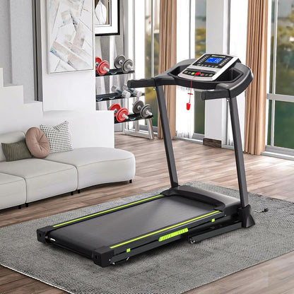 This portable folding treadmill features a silent motor, dual shock absorption, and a 330 lb weight capacity—perfect for home workouts without noise