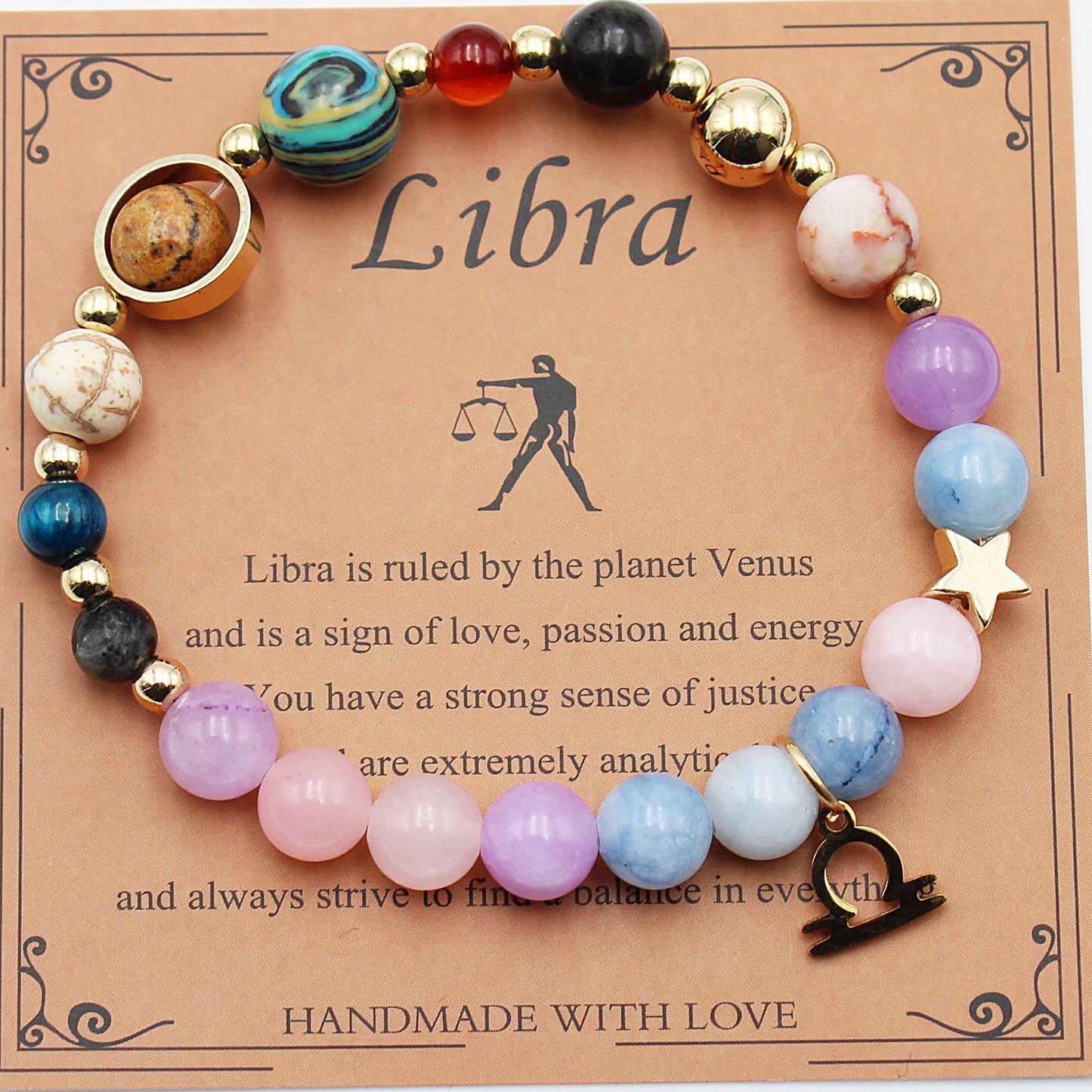 Eight Planets 12 Constellation Bracelet – Morgan Stone Beaded Zodiac Astrology Jewelry Gift