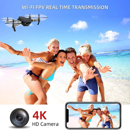4K Camera Drone for Adults - Foldable Mini Quadcopter with Wifi FPV, Multiple Flight Modes, 3D Flip & One Key Start - Perfect Gift for Kids & Beginners!