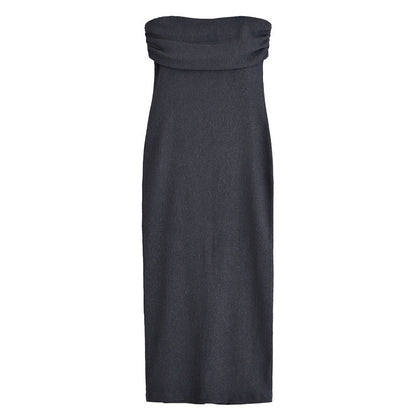 Tube Top Off-the-shoulder Midi Skirt Dress